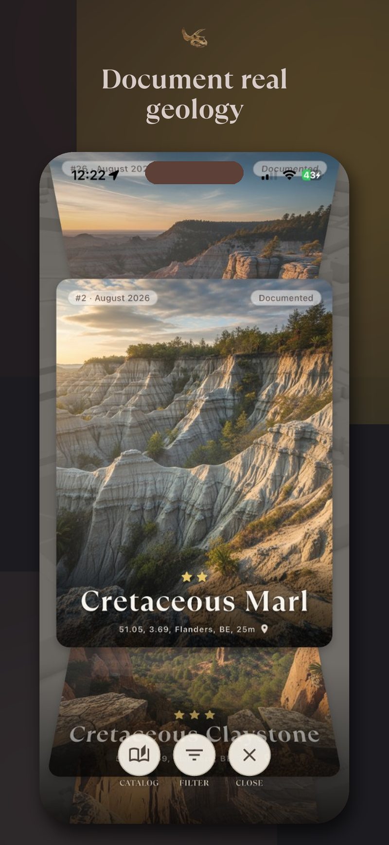 Mesozoica Cretaceous marl site